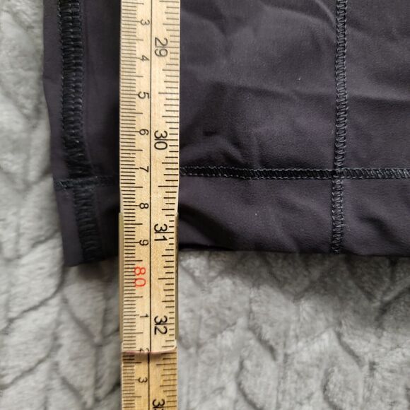 Lululemon Run Bandit Track Pant Black / Mini Hyper Stripe Fresh Teal Size 8 - Picture 5 of 13